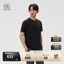 KOLON SPORT/可隆SECO圆领T恤 男士户外消臭防晒UPF50+吸湿速干短袖上衣 LHRT6MTT27-BK 黑色 XL 180/100A