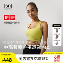 SN羊毛运动内衣背心式抹胸无痕运动高弹抗起球文胸内衣bra运动上衣 雾白 M75A-75C