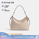 蔻驰（COACH）【品牌直供】女士LAUREL大号斜挎流浪包沙黄色升级款CEY95礼物
