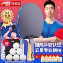 DHS红双喜狂飚五星乒乓球拍横拍反胶弧圈结合快攻H5002含拍包