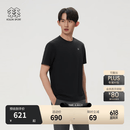 KOLON SPORT/可隆SECO圆领T恤 男士户外消臭防晒UPF50+吸湿速干短袖上衣 LHRT6MTT27-BK 黑色 L 175/96A
