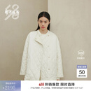 鄂尔多斯1980保暖舒适女简约短款外套秋季棉服 奶油白 L 165/88A