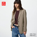 优衣库休闲西装/格纹女装489025 37 栗色 M