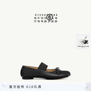 MM6 Maison Margiela[尊享特惠]徽标绑带黑色芭蕾鞋低跟小皮鞋单鞋休闲通勤女鞋 T8013黑色（尺码偏小，建议选大半码） 37