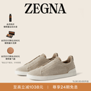 Zegna[24期免息]杰尼亚男鞋棉 亚麻及皮革Triple Stitch™奢华休闲鞋 浅米色 40 (6)