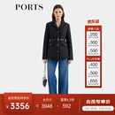 PORTS宝姿女装秋冬新款棉衣ALQ9U004XWP054 黑色 L
