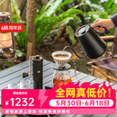 泰摩进阶手冲咖啡壶套装 磨豆机温控壶咖啡器具男女生礼物生日礼盒 进阶型套装-【栗子S3曜石黑】