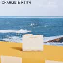 CHARLES&KEITH菱格纹多卡位短款钱包零钱包生日礼物送女友CK6-10770729 Cream奶白色 XXS