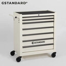 Gstandard工业风咖啡厅画室柜五金汽修工具储物柜工作台七层抽屉柜雪峰白