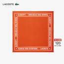 LACOSTE法国鳄鱼男女同款2026春夏秀款时尚撞色字母方巾|RE4051 SWC/朱红色 TU