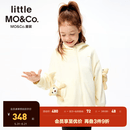 little MO&Co.little moco童装秋装男女童玩偶熊连帽夹克外套卫衣开衫 米白色 130 130/64