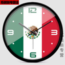 妙普乐酒店大堂挂钟世界时间酒店宾馆挂钟大厅用钟表前台背景墙时钟专用 H310墨西哥金属黑框 10英寸