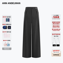 ANN ANDELMAN【直播领券】2026夏季新款优雅蝴蝶结西裤灰色垂感通勤休闲直筒裤 灰色 XS