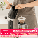 泰摩进阶手冲咖啡壶套装 磨豆机温控壶咖啡器具男女生礼物生日礼盒 进阶型套装-【栗子C5|曜石黑】