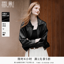 香影黑色皮衣外套女小个子2026春季新款高级感酷飒风短款pu皮夹克 黑色 M 160/84A/95-110斤