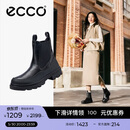 爱步（ECCO）短靴女 高端品牌简约通勤厚底增高切尔西靴 革新214793 黑色37