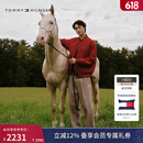 Tommy Hilfiger【马年新年系列】明星同款26男女双面棒球棉夹克运动员同款 红色/藏青色XMP L