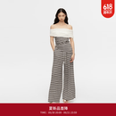 RE'VAN芮范设计师款松弛感灰白条纹长裤套装RK32402410 灰色（条） S /36