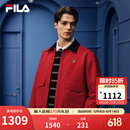 FILA 斐乐官方男士棉服2026春新款时尚休闲舒适经典夹克保暖外套 牙枣红-WI M 170/92A/M