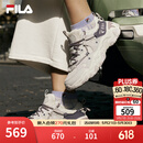斐乐（FILA）官方女鞋老爹鞋运动鞋猫爪鞋5代复古休闲鞋 奶白/浪漫紫-GO 37.5