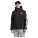 阿迪达斯（adidas）男 运动型格系列 3S HOODED INS J 短棉服 JY8303 黑色  M 