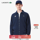 LACOSTE法国鳄鱼男装夏季简约翻领日常户外运动拉链卫衣外套|SH0872 166/藏青色 L 5