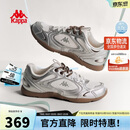 卡帕（Kappa）女鞋流光德训鞋子女2026新薄款夏季透气休闲运动鞋小白鞋女银色38