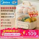美的（Midea）煮蛋器蒸蛋器双层家用迷你小蒸锅 早餐鸡蛋羹自动断电防干烧便携式家用MZ-ZDE2015D