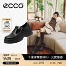 爱步（ECCO）乐福鞋女 英伦风牛皮厚底增高单鞋女 踪迹220763 黑色22076301001 37