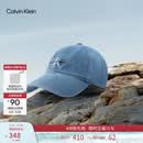 Calvin KleinJeans情侣ck刺绣潮流复古棉质弯檐牛仔棒球帽 458-牛仔蓝 均码 OS