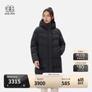 KOLON SPORT/可隆户外羽绒服 女士防泼水防风BENCH重量羽绒夹克 LKDJ5WN110-BK 黑色 M 165/88A