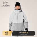 ARC'TERYX始祖鸟 INCENDIA JACKET GORE-TEX 防水 女子 滑雪滑雪夹克 隐秘灰/极地白 M