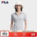 FILA 斐乐官方女子编织衫2026夏季新款时尚休闲简约修身短袖上衣