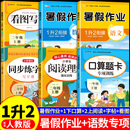 2026一年级暑假作业全套语文数学配套人教版教材 小学一年级下册升二年级上册暑假衔接一升二同步练习册专项训练1升2预复习一本通 【6册】语数暑假作业+语数专项训练 一升二