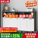 知博办公室文件柜矮柜档案资料柜储物柜打印机柜办公木质 三门120*40*高120CM深灰+白色