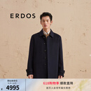 ERDOS 时尚休闲宽松保暖外套男毛呢大衣 黑 XL 180/100A