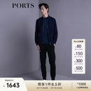 PORTS宝姿男装秋冬商务休闲拉链夹克衫MM9K073NZF057 NAVY BLUE S