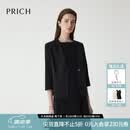 PRICH简约一粒扣商务西装套装夏季清爽显瘦通勤外套女 19黑色西装（尺码偏小） M (165)