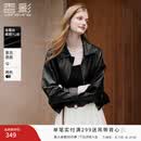 香影黑色皮衣外套女小个子2026春季新款高级感酷飒风短款pu皮夹克 黑色 M 160/84A/95-110斤