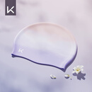 Keep儿童泳帽男女童通用渐变抗菌硅胶防水游泳帽 0055 落霞孤鹜