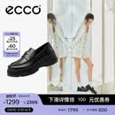 爱步（ECCO）乐福鞋 时尚厚底增高休闲皮鞋女 踪迹30女鞋系列220723 黑色 37