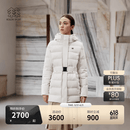 KOLON SPORT/可隆户外羽绒服 女士防风防泼水中量鹅绒夹克 LKDJ5WTT44-CR 奶油白 M 165/88A