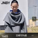 江南布衣（JNBY）秋冬蓬松双面毛呢大衣女斗篷披肩5X0810130 072/中杂灰 S