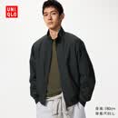 优衣库哈灵顿茄克男装女装/外套夹克26春夏新款484610 487318 484610/09黑色 L