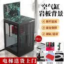 赫希超白四方缸兰寿金鱼泰狮底滤工业风免换水溪流水族箱客厅家用 JFST-6045DY(黑色+普拉达绿) 60*60*133.3cm