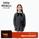 little MO&Co.100%山羊绒 little moco童装冬装女童蝴蝶结开衫羊绒衫亲子 深花灰色 100%山羊绒 165 165/80