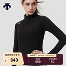 迪桑特（DESCENTE）WOMEN’S TRAINING系列女士半拉链长袖针织衫 BK-黑色 L (170/88A)