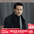 格罗尼雅（GORNIA）男士水貂绒毛皮内胆山羊绒舒暖商务舒适时尚大衣外套GBW21474477 黑色 M 170/92B