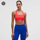 lululemon丨FlexyFlex女士瑜伽T型肩带运动内衣A-C 速干 LW2EIOS 星芒珊瑚红 S /M