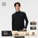 KOLON SPORT/可隆户外抓绒衣 男士保暖POLARTEC半拉链长袖T恤 LHZT5WN127-黑色 BK L 175/96A